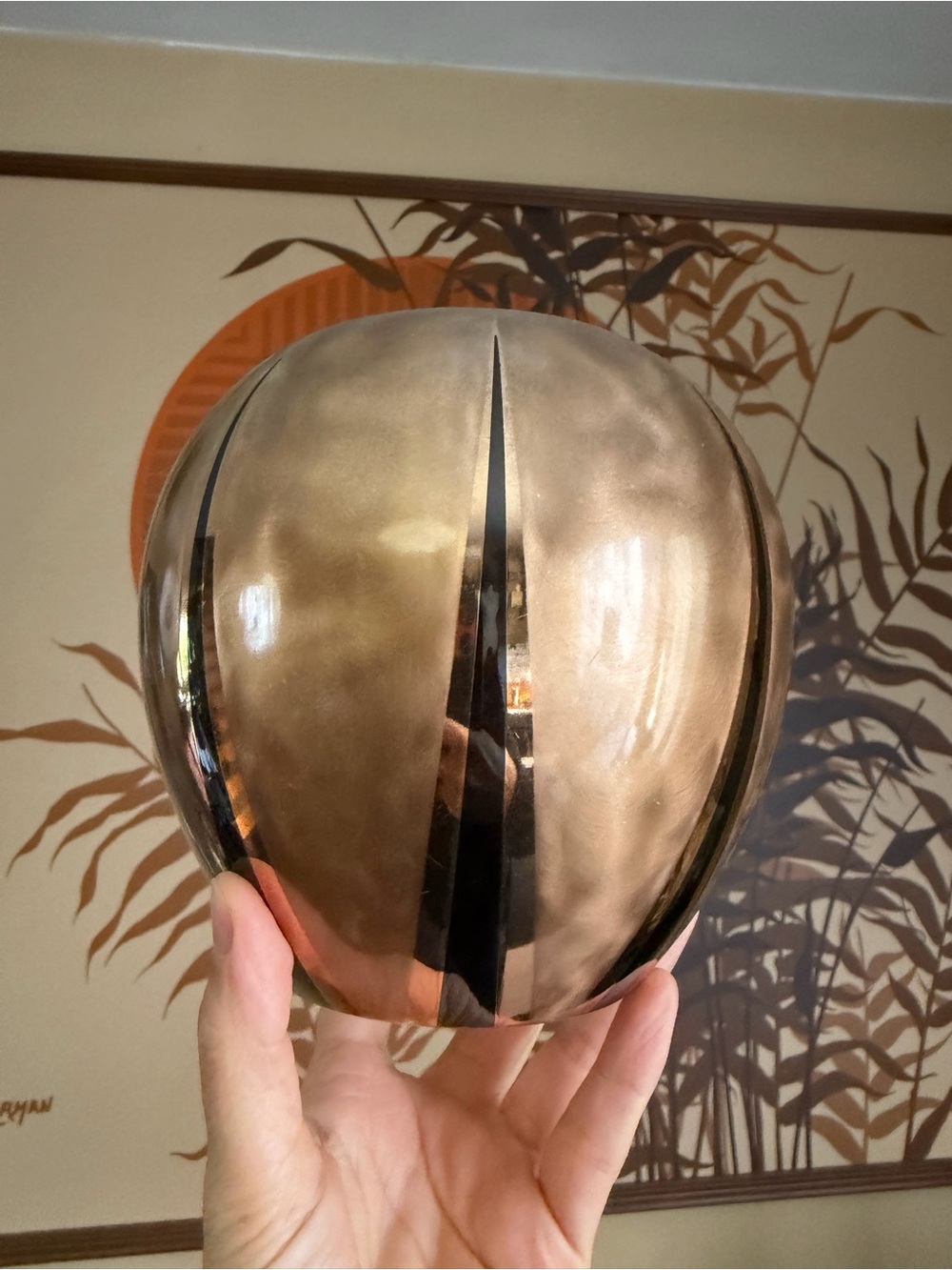 Rare Vintage Art Deco WMF Ikora Metal Vase - German Bauhaus 1930s